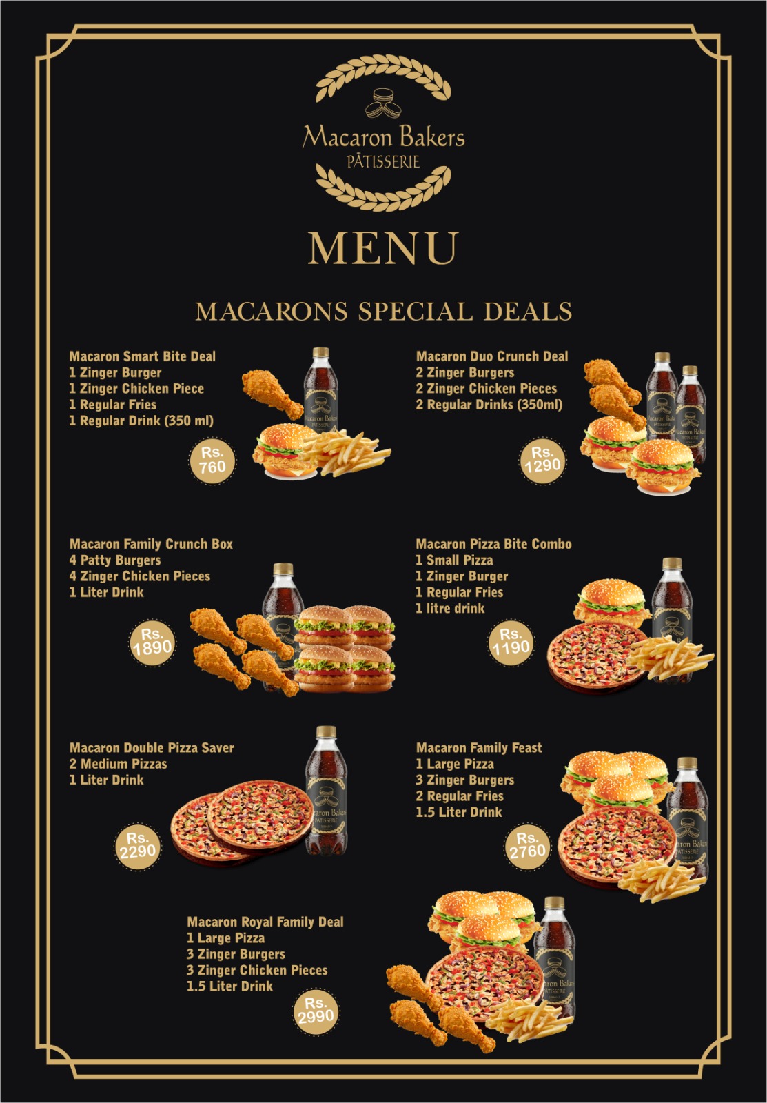 Macaron Bakers Menu - Cakes